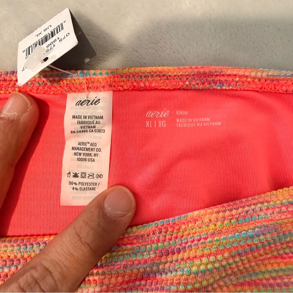 NEW Aerie Neon Space Dye Rainbow Bikini Bottoms Bikini Style Size XL - Picture 3 of 8